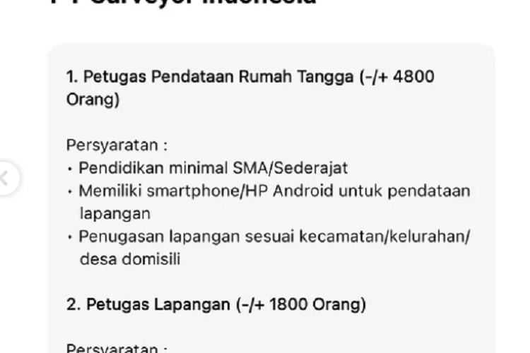 Lowongan Kerja PT Surveyor Indonesia, Gercep Yuk Melamar ke Sana