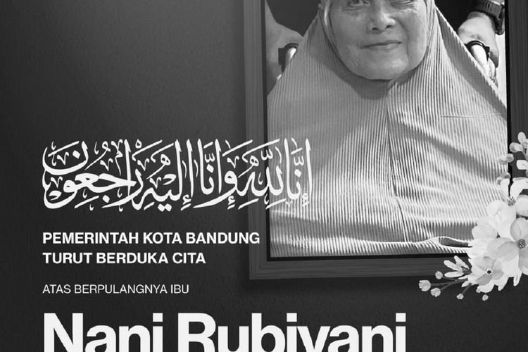 Pemkot Bandung Berduka, Ibunda Wali Kota Muhammad Farhan Wafat