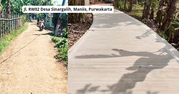 Komitmen Om Zein Ratakan Pembangunan: Jalan RW 02 Desa Sinargalih Purwakarta Kini Mulus Dibeton!